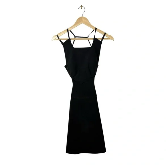 Alexander Wang Women's Strappy Cut Out Mini Dress Black Size 0